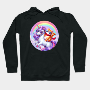 Cute Pizza Unicorn Lover, Love Eating Pizza Hoodie