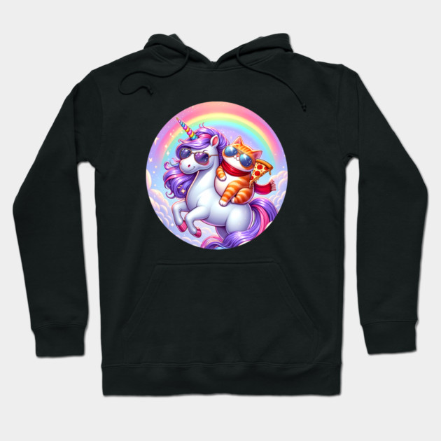Cute Pizza Unicorn Lover, Love Eating Pizza Hoodie by logiamerch