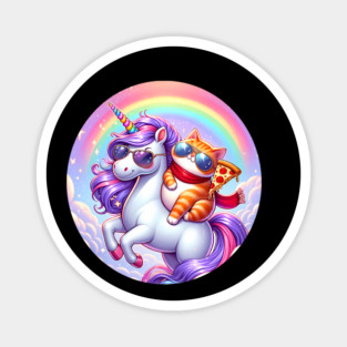 Cute Pizza Unicorn Lover, Love Eating Pizza Magnet