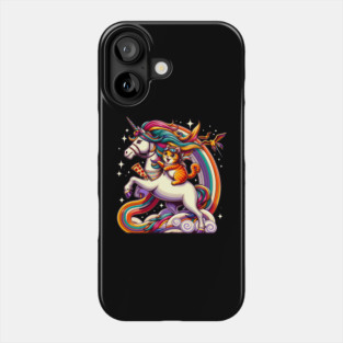 Pizza Unicorn and Cat Lover, Love Eating Pizza Phone Case