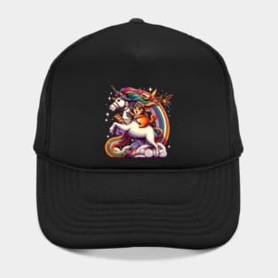 Pizza Unicorn and Cat Lover, Love Eating Pizza Hat