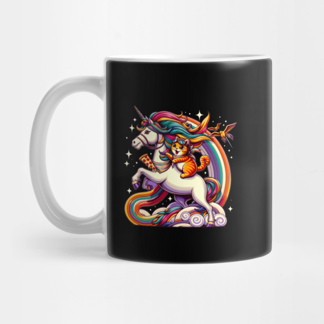 Pizza Unicorn and Cat Lover, Love Eating Pizza by logiamerch