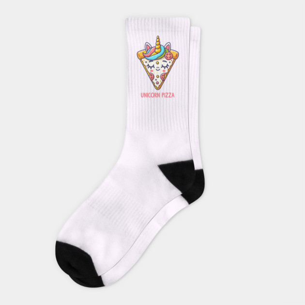 Cute Pizza Unicorn Lover, Love Eating Pizza Socks by logiamerch