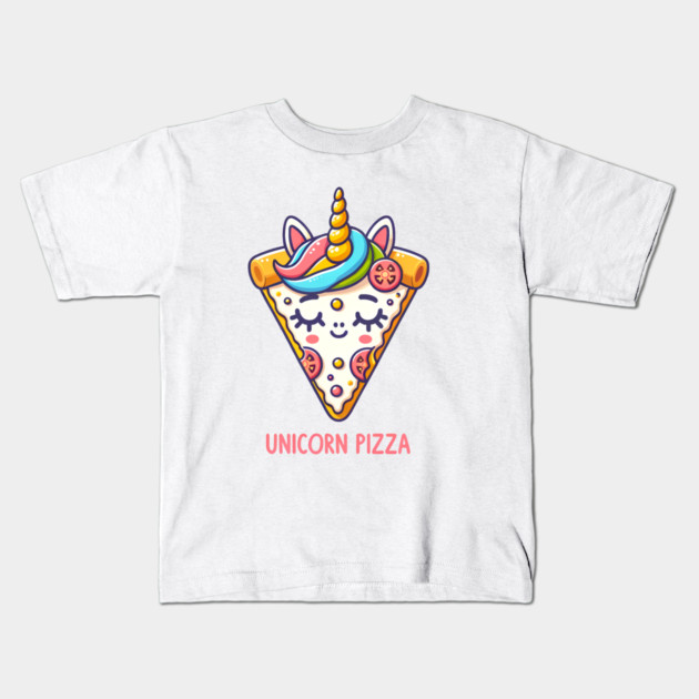 Cute Pizza Unicorn Lover, Love Eating Pizza Kids T-Shirt by logiamerch