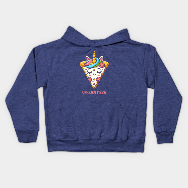 Cute Pizza Unicorn Lover, Love Eating Pizza Kids Hoodie by logiamerch