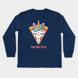 Cute Pizza Unicorn Lover, Love Eating Pizza Kids Long Sleeve T-Shirt