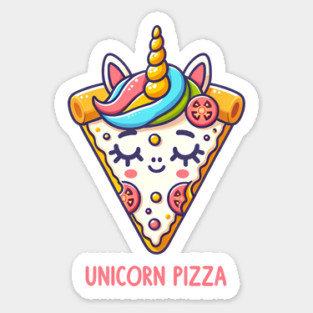 Cute Pizza Unicorn Lover, Love Eating Pizza Sticker