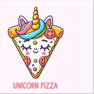 Cute Pizza Unicorn Lover, Love Eating Pizza Posters and Art