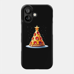 Pizza Xmas Tree, Christmas Style Pizza Lover Phone Case