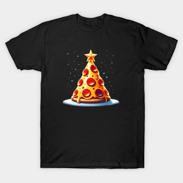 Pizza Xmas Tree, Christmas Style Pizza Lover T-Shirt by logiamerch