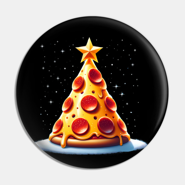 Pizza Xmas Tree, Christmas Style Pizza Lover Pin by logiamerch