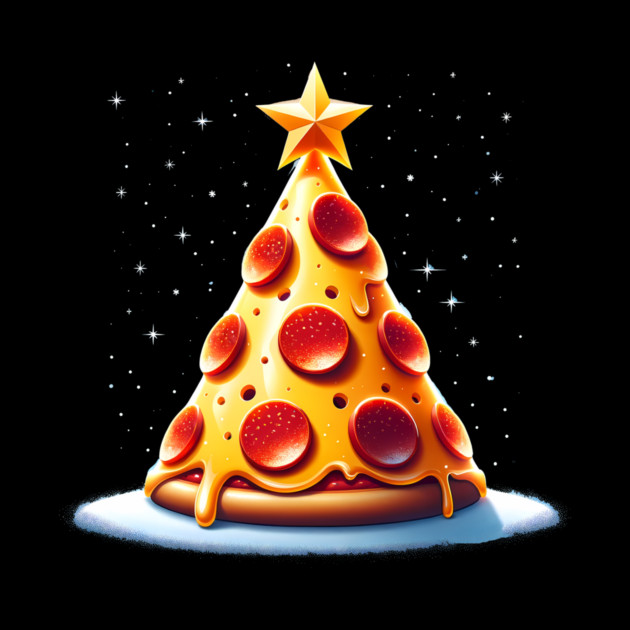 Pizza Xmas Tree, Christmas Style Pizza Lover by logiamerch