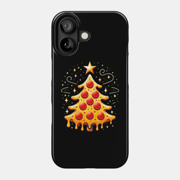 Pizza Xmas Tree, Christmas Style Pizza Lover Phone Case by logiamerch