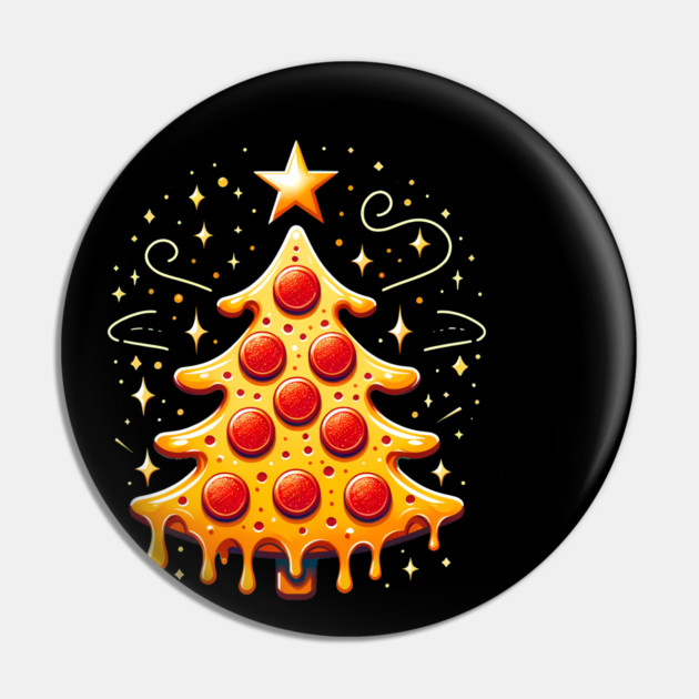 Pizza Xmas Tree, Christmas Style Pizza Lover Pin by logiamerch