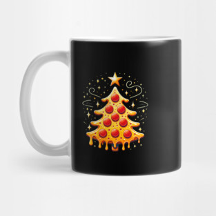Pizza Xmas Tree, Christmas Style Pizza Lover Mug