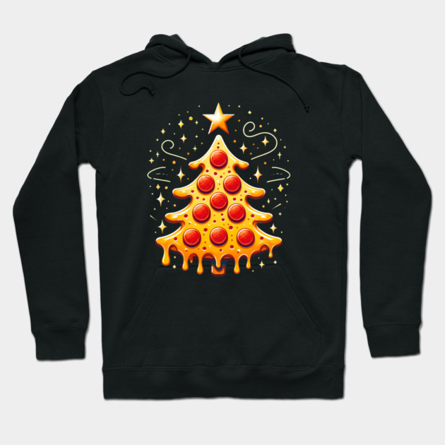 Pizza Xmas Tree, Christmas Style Pizza Lover Hoodie by logiamerch