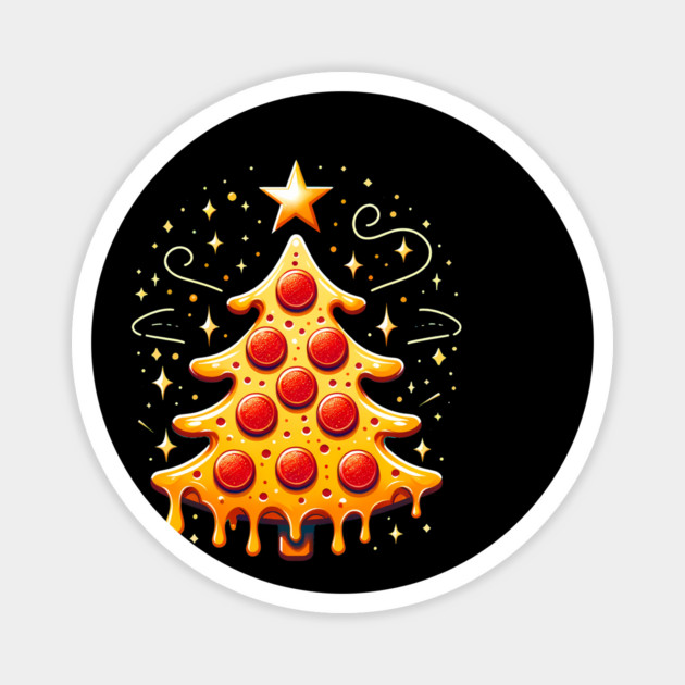 Pizza Xmas Tree, Christmas Style Pizza Lover Magnet by logiamerch