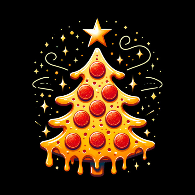 Pizza Xmas Tree, Christmas Style Pizza Lover by logiamerch