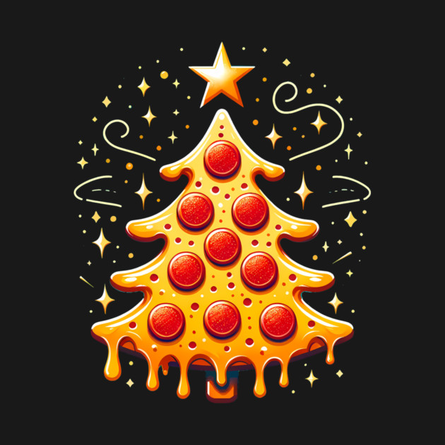 Pizza Xmas Tree, Christmas Style Pizza Lover by logiamerch