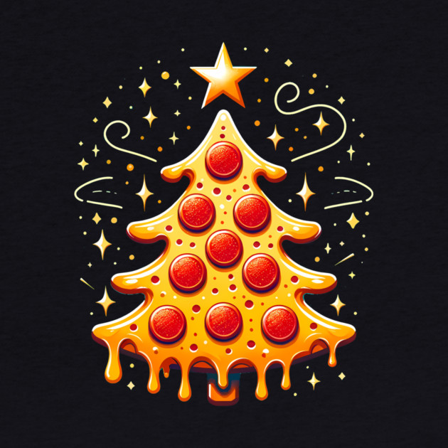 Pizza Xmas Tree, Christmas Style Pizza Lover by logiamerch