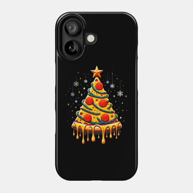 Pizza Xmas Tree, Christmas Style Pizza Lover Phone Case by logiamerch