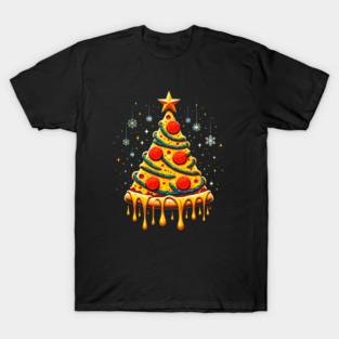 Pizza Xmas Tree, Christmas Style Pizza Lover T-Shirt
