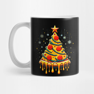 Pizza Xmas Tree, Christmas Style Pizza Lover Mug