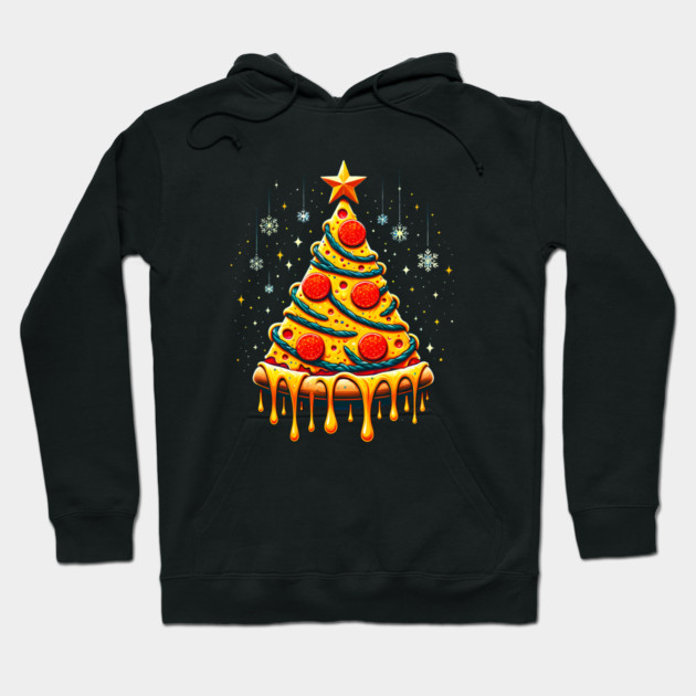 Pizza Xmas Tree, Christmas Style Pizza Lover Hoodie by logiamerch