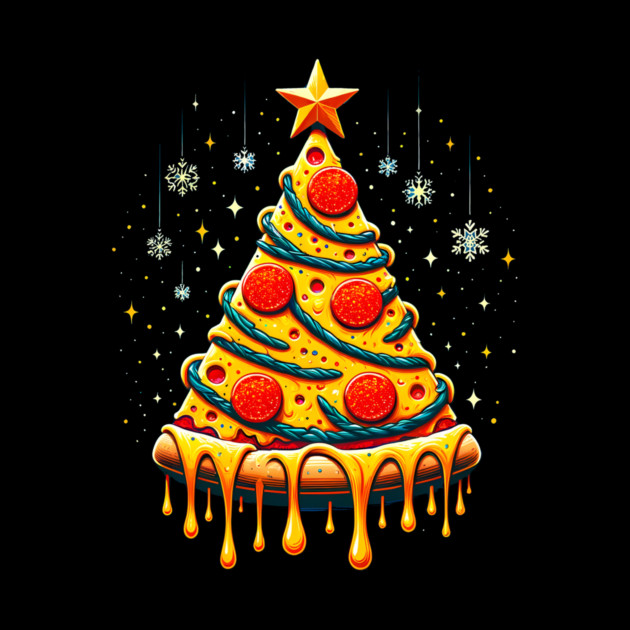 Pizza Xmas Tree, Christmas Style Pizza Lover by logiamerch