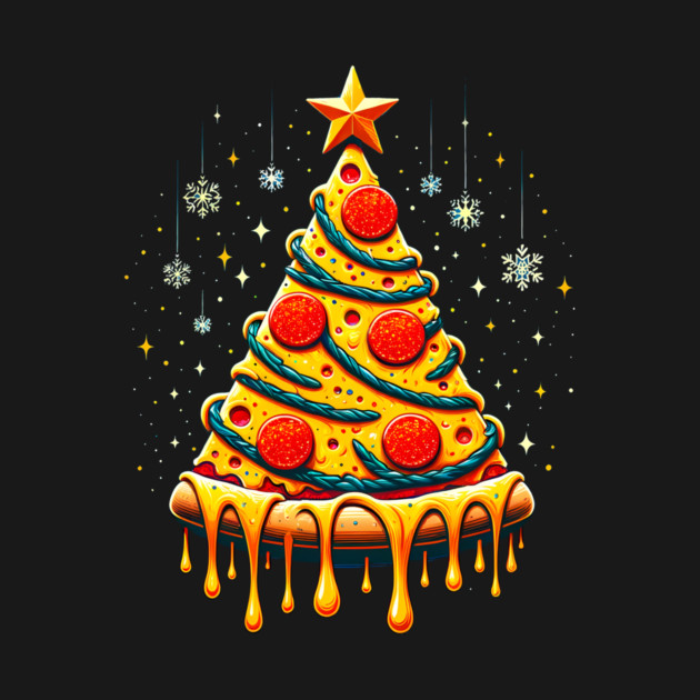 Pizza Xmas Tree, Christmas Style Pizza Lover by logiamerch