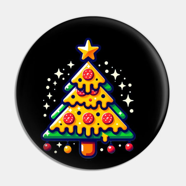 Pizza Xmas Tree, Christmas Style Pizza Lover Pin by logiamerch