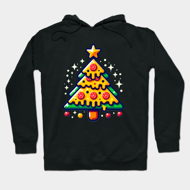 Pizza Xmas Tree, Christmas Style Pizza Lover Hoodie by logiamerch