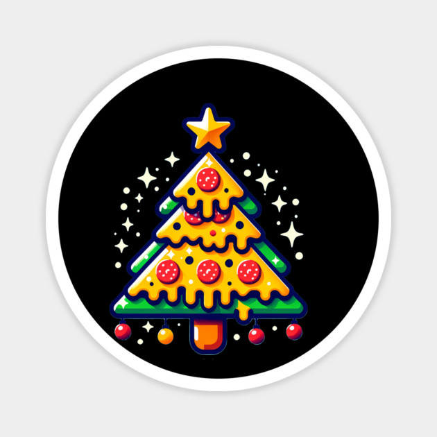 Pizza Xmas Tree, Christmas Style Pizza Lover Magnet by logiamerch