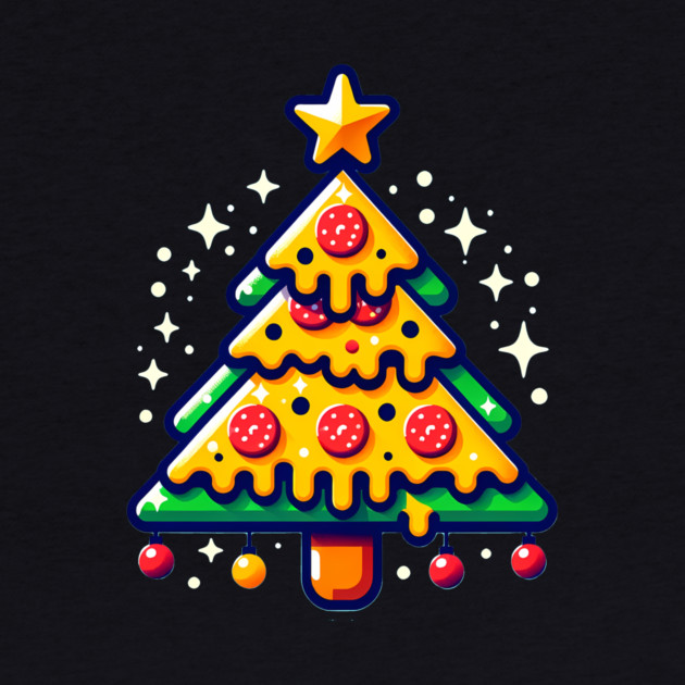 Pizza Xmas Tree, Christmas Style Pizza Lover by logiamerch