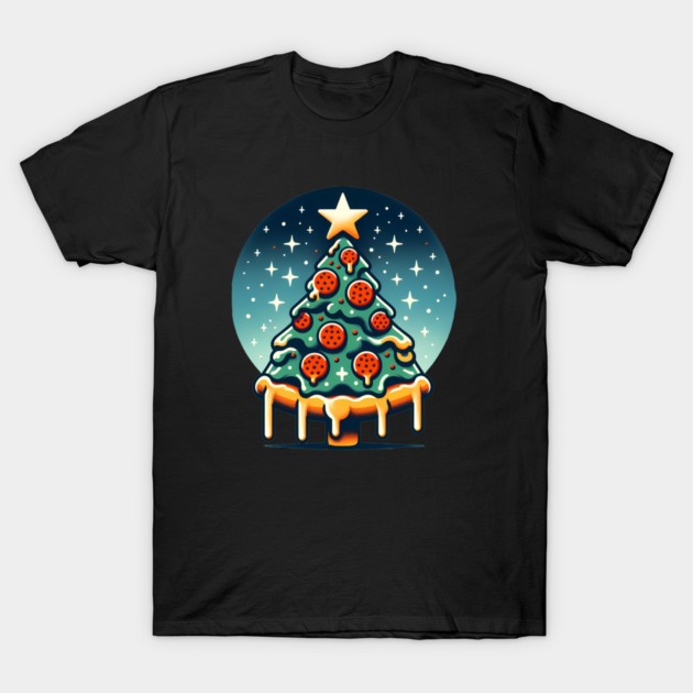 Pizza Xmas Tree, Christmas Style Pizza Lover T-Shirt by logiamerch