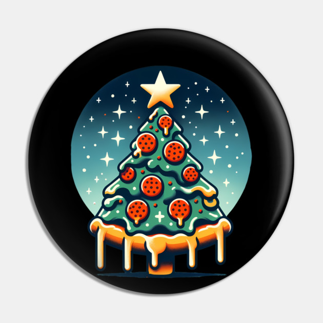 Pizza Xmas Tree, Christmas Style Pizza Lover Pin by logiamerch