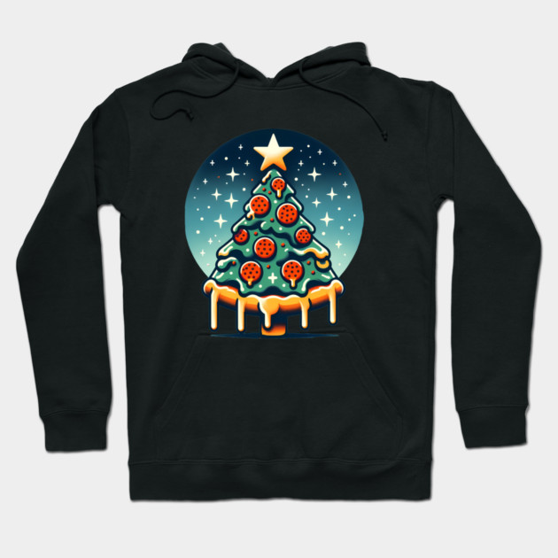 Pizza Xmas Tree, Christmas Style Pizza Lover Hoodie by logiamerch