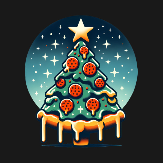 Pizza Xmas Tree, Christmas Style Pizza Lover by logiamerch