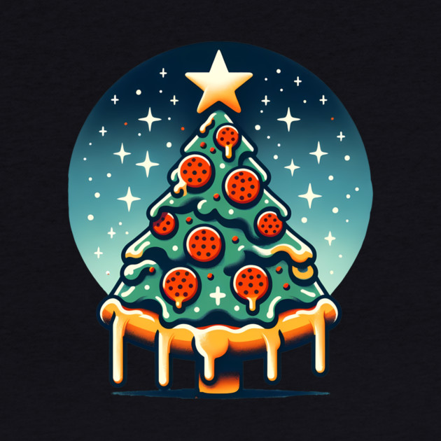 Pizza Xmas Tree, Christmas Style Pizza Lover by logiamerch