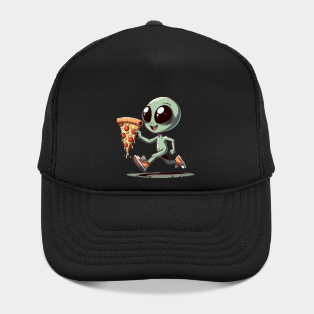 Funny Alien with Pizza, Loves to Eat Pizza by logiamerch
