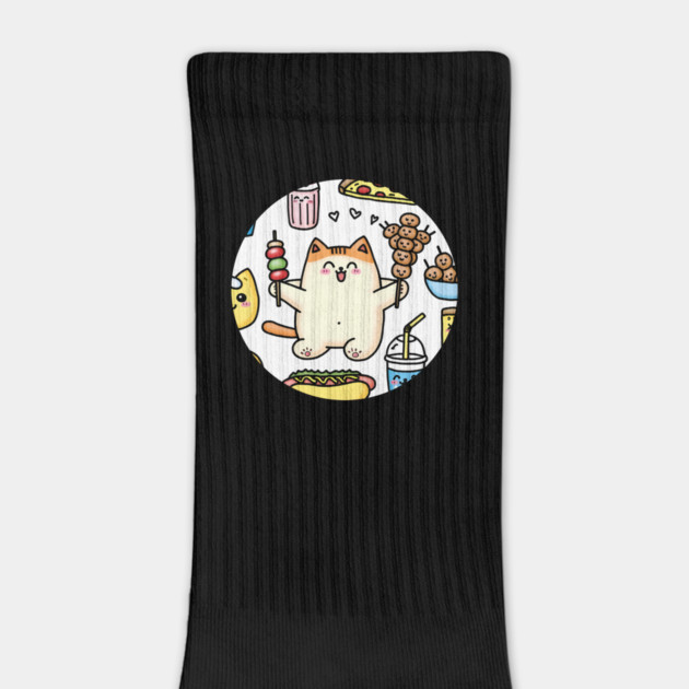 Funny Cat in Love with Fast Food by logiamerch