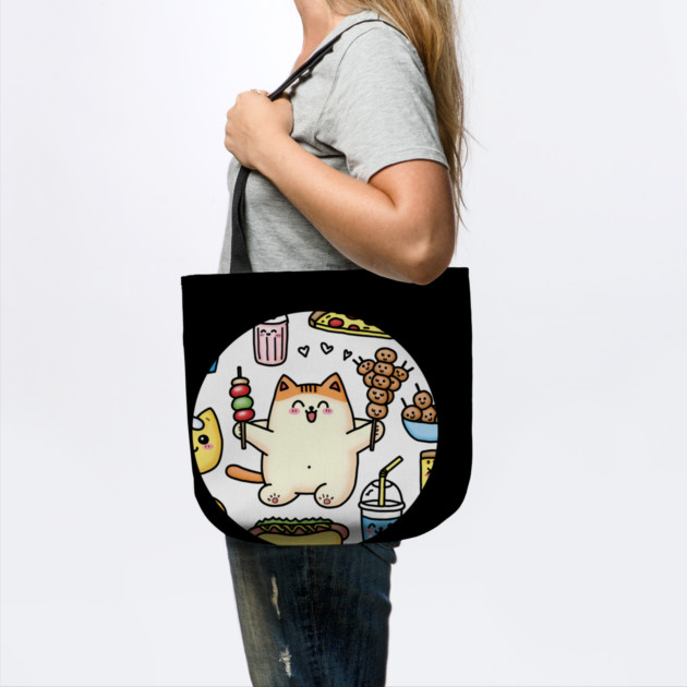 Funny Cat in Love with Fast Food by logiamerch