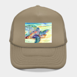 Rainbow Sea Turtle 2 Hat
