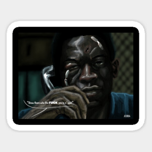 Snowfall "Pep Talk" Franklin Saint portrait (digital) Sticker