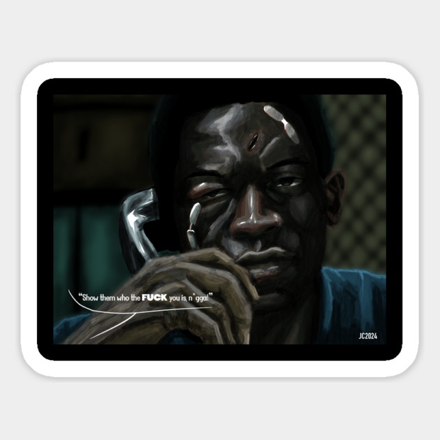 Snowfall "Pep Talk" Franklin Saint portrait (digital) Magnet by StagArtStudios