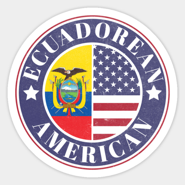 Proud Ecuadorean-American Badge - Ecuador Flag Magnet by Yesteeyear