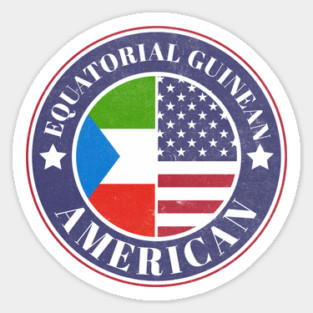Proud Equatorial Guinean-American Badge - Equatorial Guinea Flag Magnet