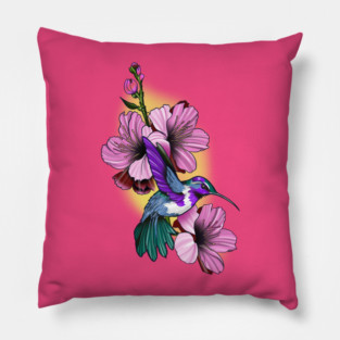 Hummingbird Blossom Pillow