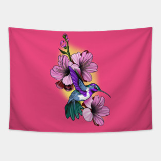 Hummingbird Blossom Tapestry