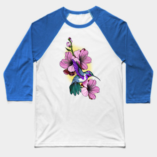 Hummingbird Blossom Baseball T-Shirt